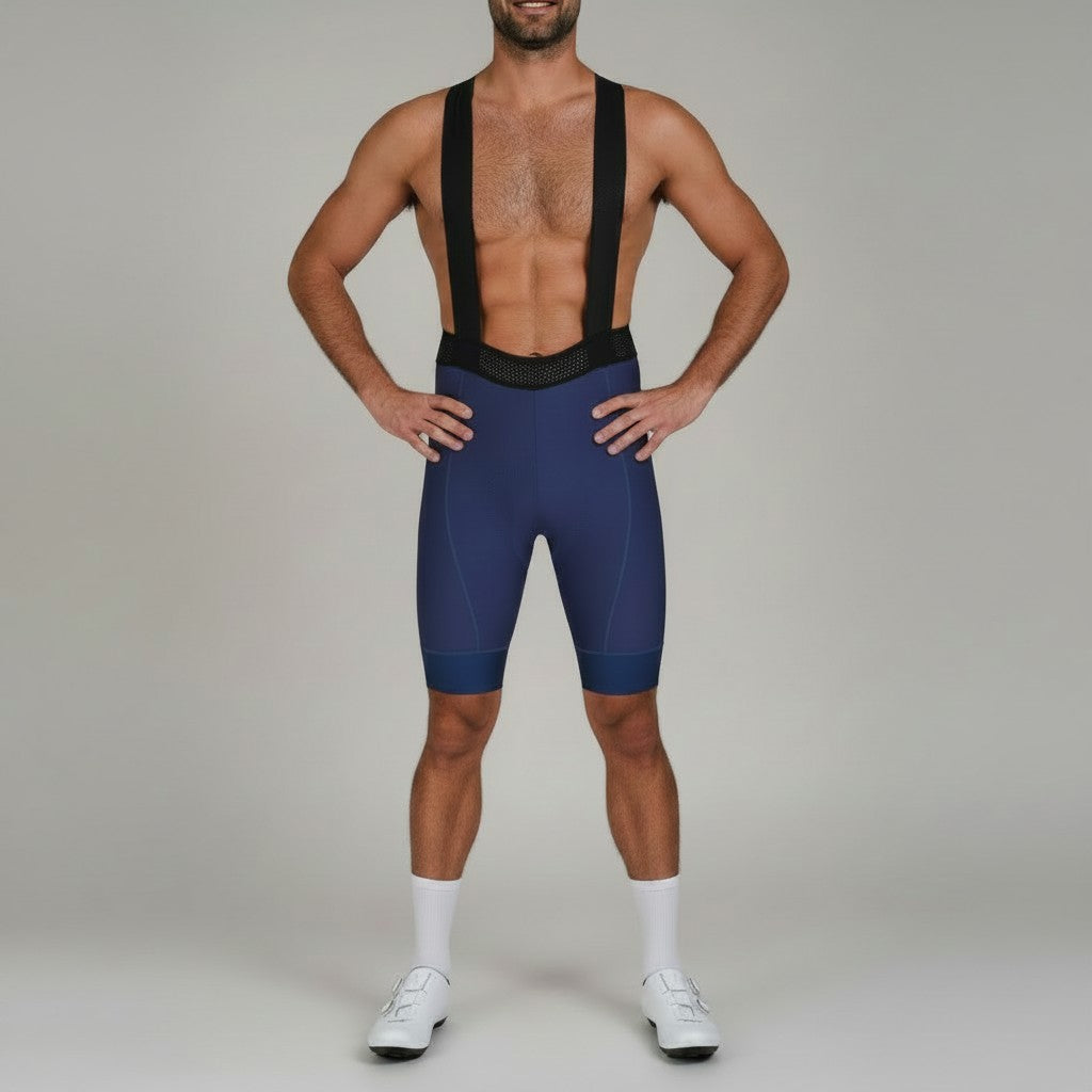 Cuissard Vélo Homme Bretelles ORIZN - Bleu