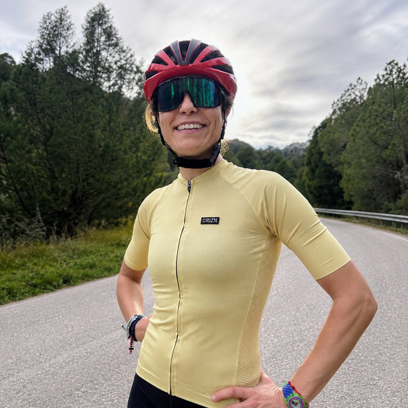 Maillot Vélo ORIZN Pace - Jaune soleil