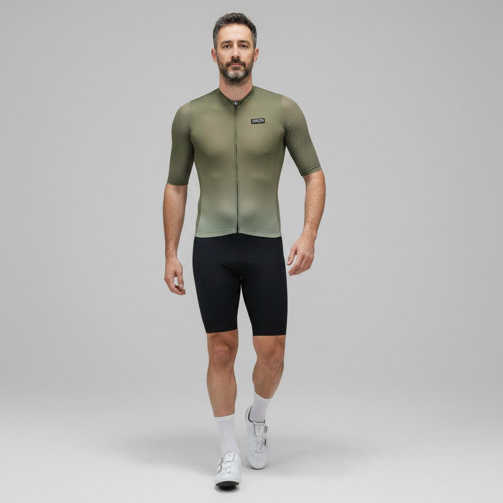 Maillot Vélo ORIZN Air - Olive Dégradé